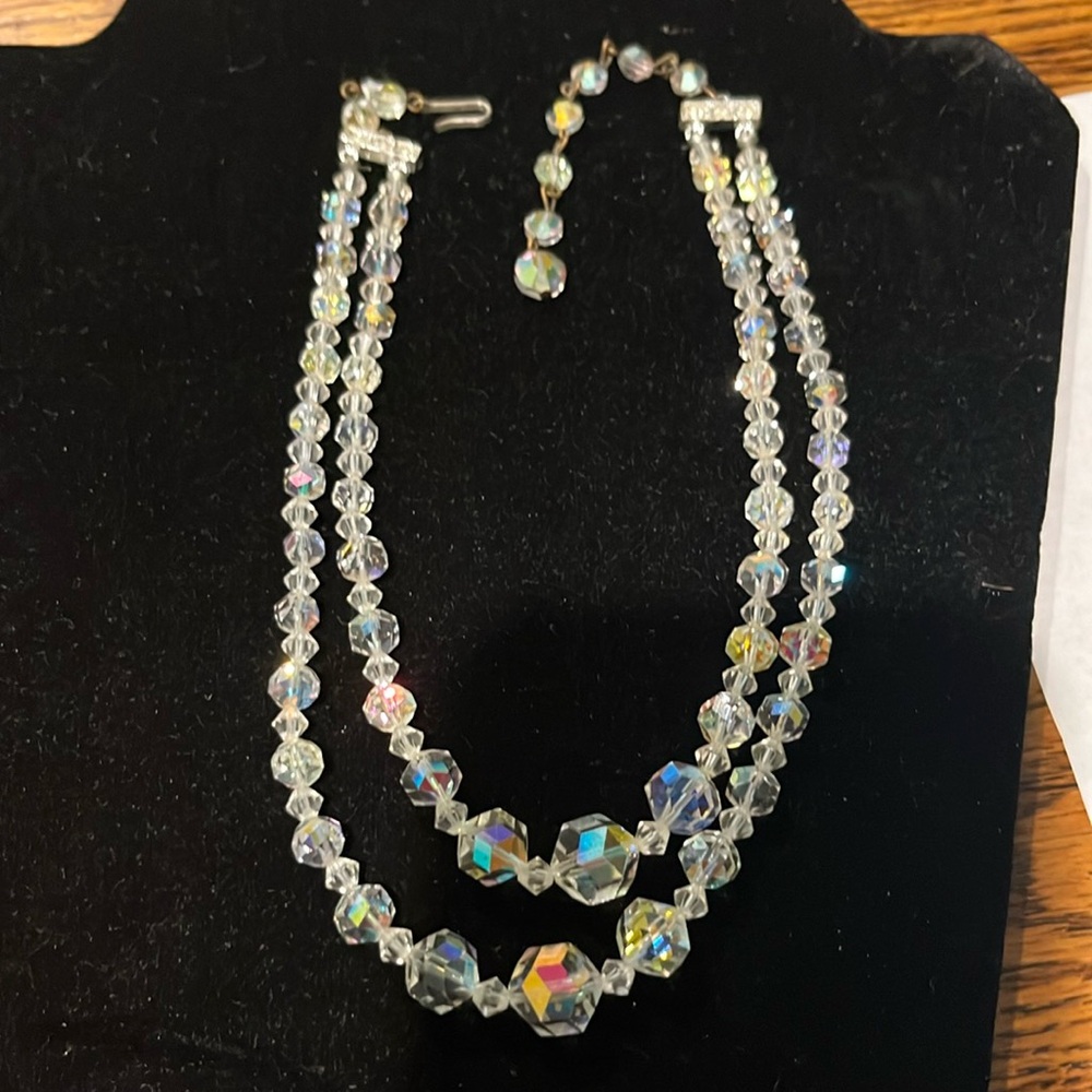 Vintage Crystal Beaded Necklace